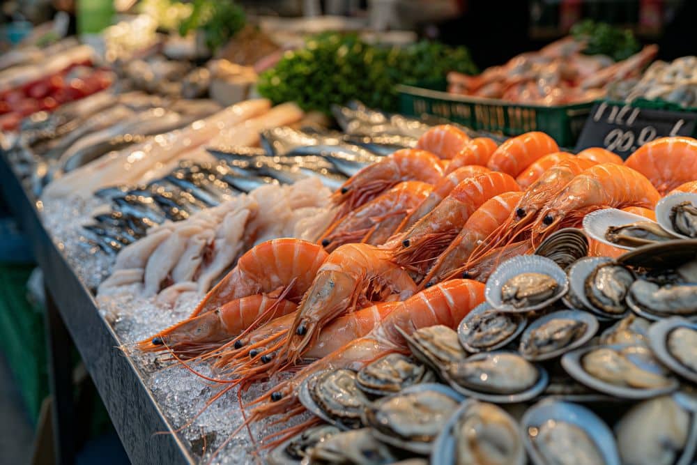 fruits de mer marché saint palais sur mer